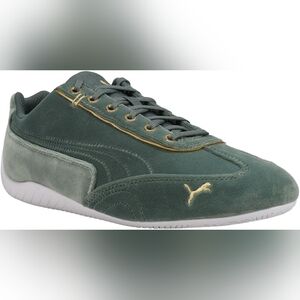 Puma Forest Green with Gold Detail Sneakers